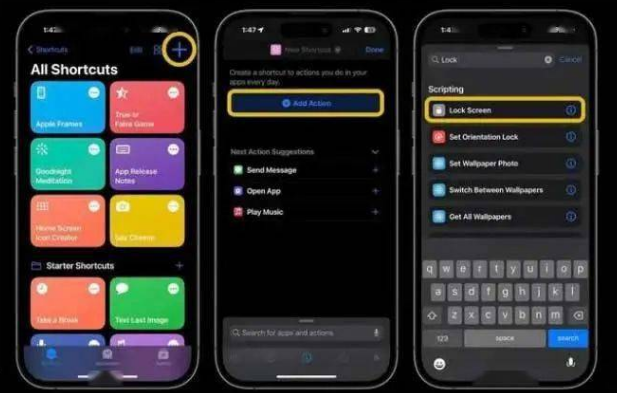 肥城苹果14锁屏维修店分享iPhone14升级iOS16.4后如何创建锁屏快捷方式 