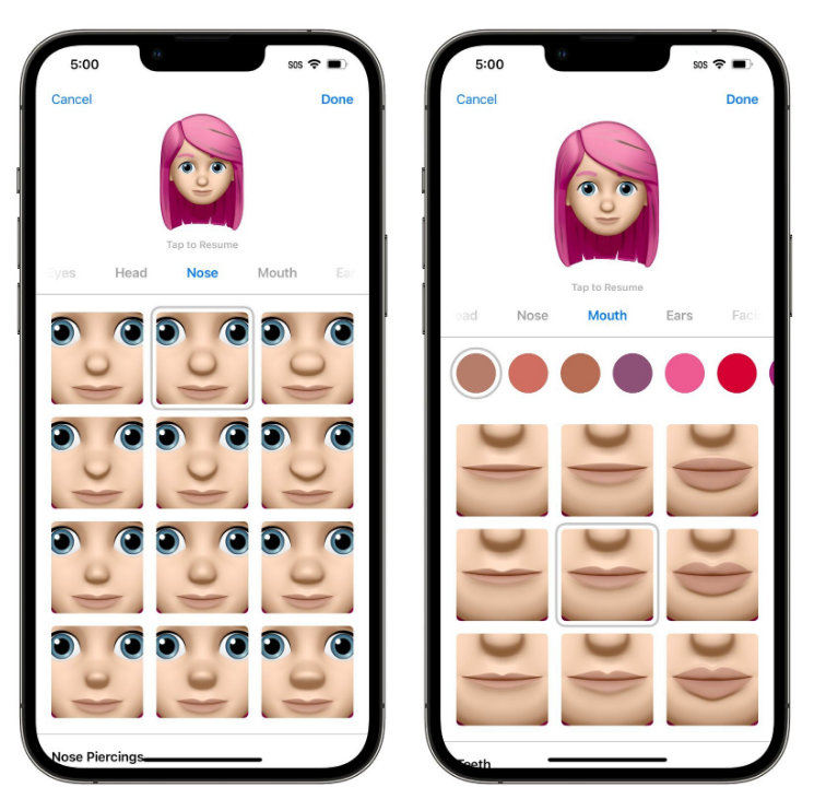 肥城苹果手机维修分享​iOS 16中的拟我表情有了哪些变化和升级 