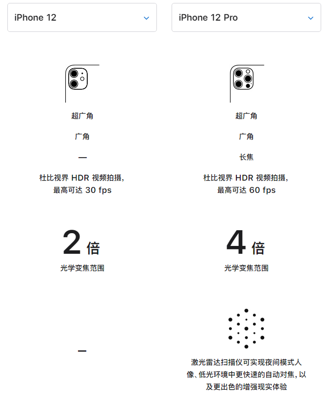 肥城苹果手机维修分享苹果 iPhone 12 与 iPhone 12 Pro 选哪款 
